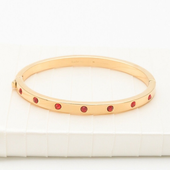 ♠️ Kate Spade ♠️ Set in Stone Bangle Bracelet Red - Picture 4 of 5